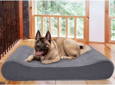 FurHaven Microvelvet Luxe Lounger Memory Foam Dog Bed w/Removable Cover, slide 1 of 1