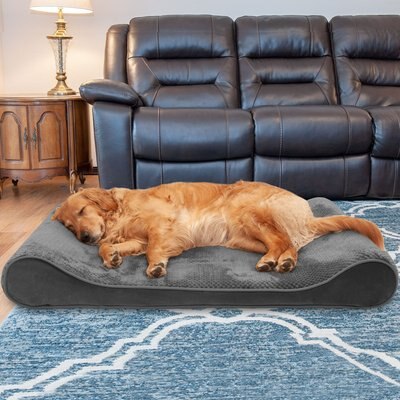 FurHaven Minky Plush Luxe Lounger Cooling Gel Dog Bed w/Removable Cover, slide 1 of 1