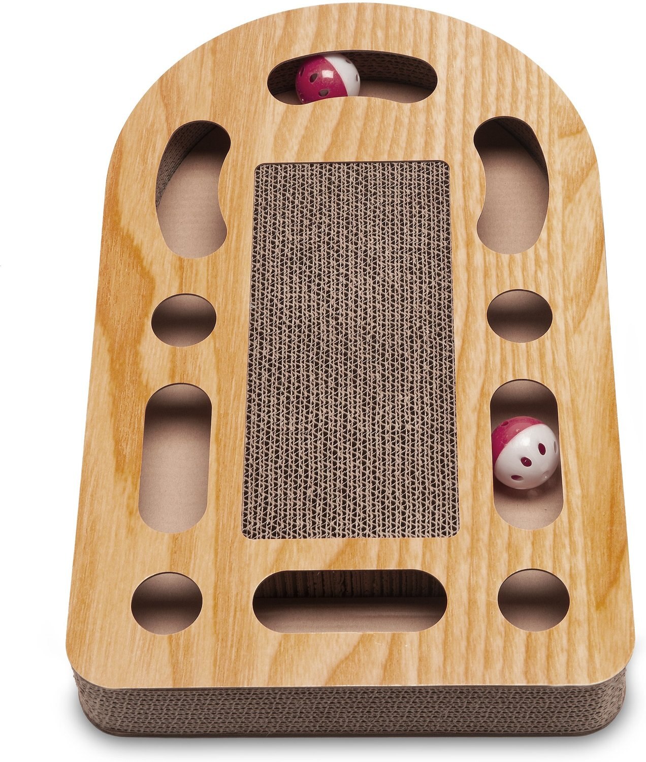 FurHaven Busy Box Corrugated Archway Cat Scratcher Toy ...