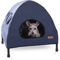 K&H Pet Products Original Indoor/Outdoor Covered Elevated Dog Bed, Navy Blue, Small