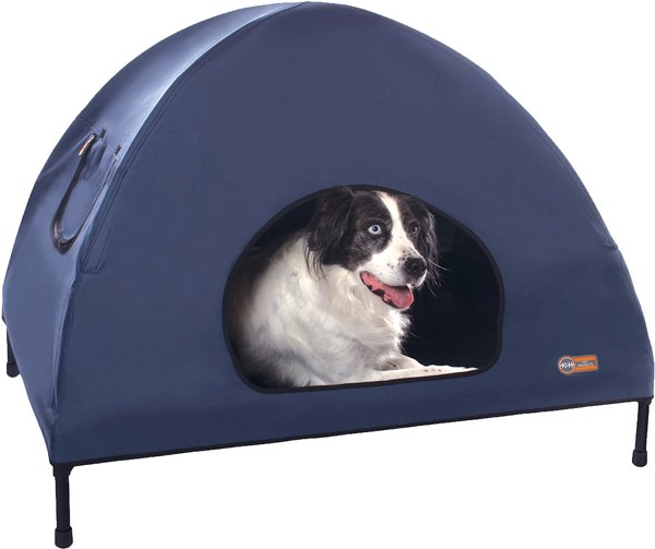 K&H Pet Products Original Indoor/Outdoor Covered Elevated Dog Bed, Navy Blue, Large slide 1 of 8