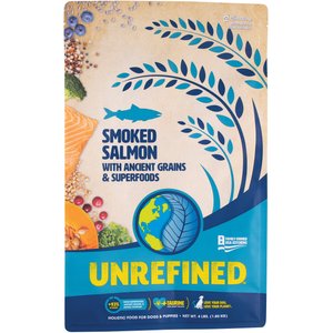 Earthborn Holistic Unrefined Smoked Salmon with Ancient Grains & Superfoods Dry Dog Food, 4-lb bag