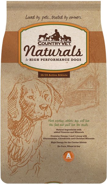 Country Vet Naturals 30/20 Active Athlete Dog Food, 35-lb bag slide 1 of 5
