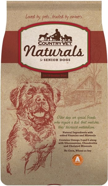 Country Vet Naturals 24-10 Senior Dog Food, 16-lb bag slide 1 of 5
