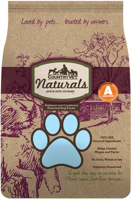 Country Vet Naturals Quick Bite Cookies Oatmeal & Cranberry Flavored Dog Treats, slide 1 of 1
