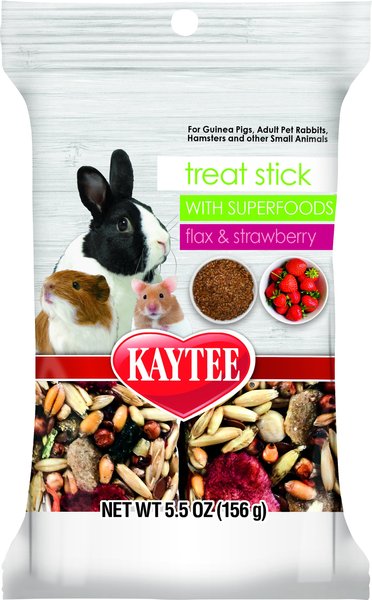 Kaytee Treat Stick with Superfoods Strawberry Flavor Small Animal Treats, 5.5-oz bag slide 1 of 8