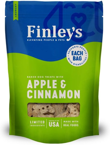 Finley's Barkery Wheat-Free Apple & Cinnamon Crunchy Biscuit Dog Treats, 12-oz bag slide 1 of 9