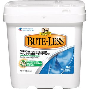 Absorbine Bute-Less Comfort & Recovery Cherry Flavor Pellets Horse Supplement, 10-lb tub