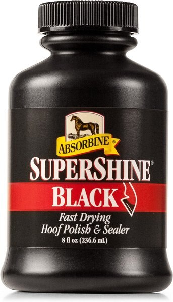 Absorbine Supershine Fast Drying Horse Hoof Polish & Sealer, 8-oz bottle, Black slide 1 of 1