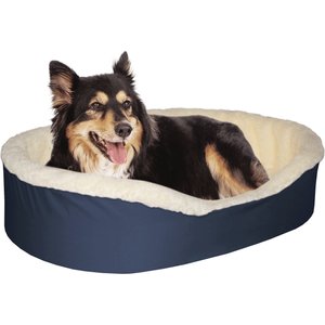 Dog Bed King USA Cuddler Bolster Dog Bed w/Removable Cover, Blue, X-Large