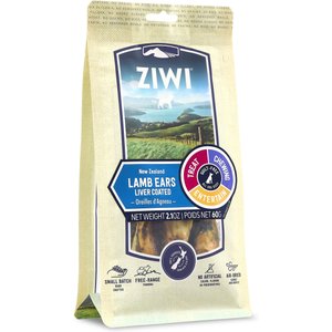 Ziwi Lamb Ears Liver Coated Dog Treats, 2.1-oz bag