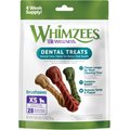 WHIMZEES Brushzees Daily Grain-Free X-Small Dental Dog Treats, 28 count
