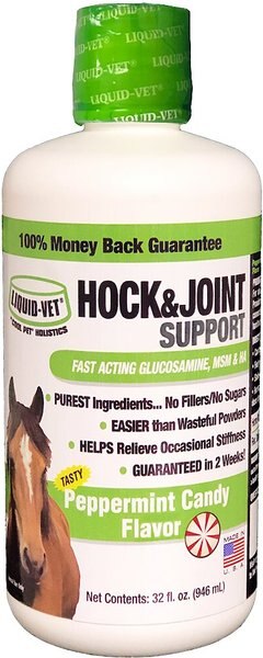 Liquid-Vet Hock & Joint Support Peppermint Flavor Liquid Horse Supplement, 32-oz bottle slide 1 of 5