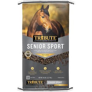 Tribute Equine Nutrition Senior Sport High Fiber, High Fat Horse Feed, 50-lb bag