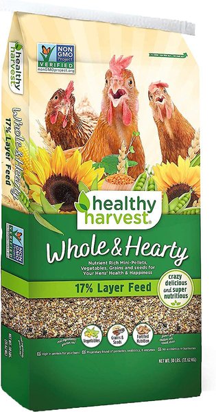 Healthy Harvest Whole & Hearty Layer Chicken Feed, 30-lb bag slide 1 of 2
