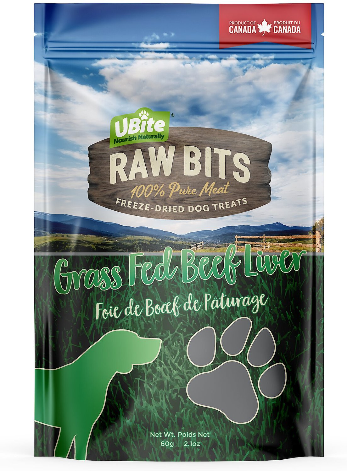 UBITE Raw Bits Grass Fed Beef Liver 