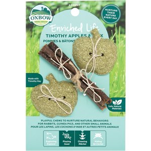 Oxbow Enriched Life Timothy Apples & Stix Small Animal Chew Toy