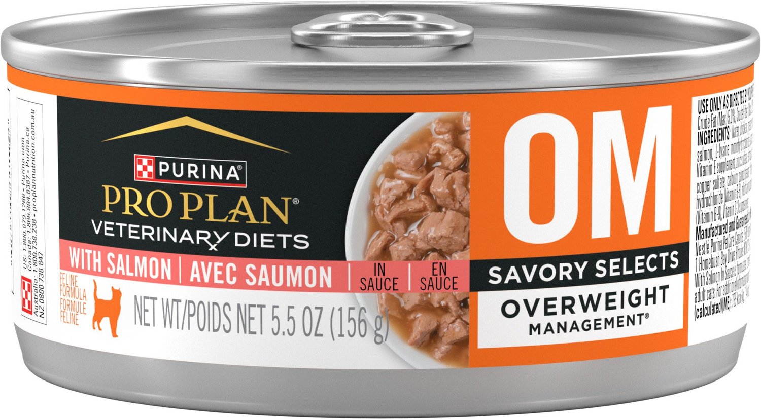 PURINA PRO PLAN VETERINARY DIETS OM Savory Selects With Salmon Wet Cat