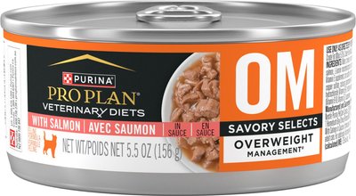 Purina Pro Plan Veterinary Diets OM Savory Selects With Salmon Wet Cat Food, slide 1 of 1
