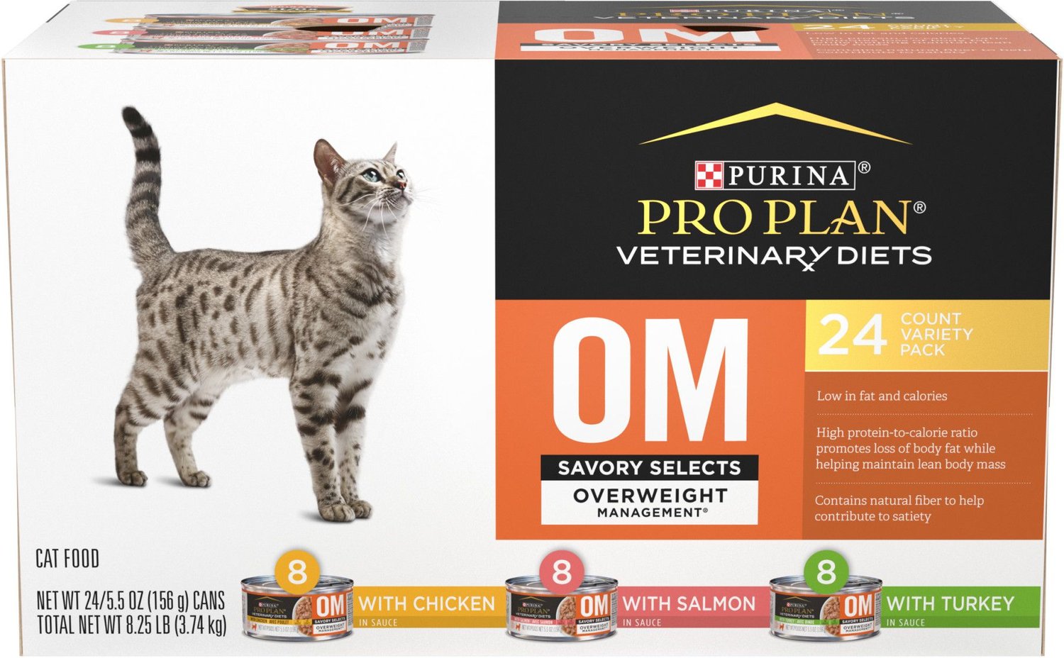 PURINA PRO PLAN VETERINARY DIETS OM Savory Selects Wet Cat Food Variety
