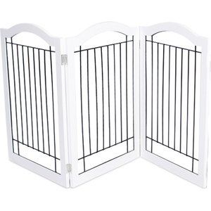 Internet's Best Arched Top Wire Dog Gate, 30-in, White, 3 Panel
