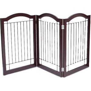 Internet's Best Arched Top Wire Dog Gate, 30-in, Espresso, 3 Panel
