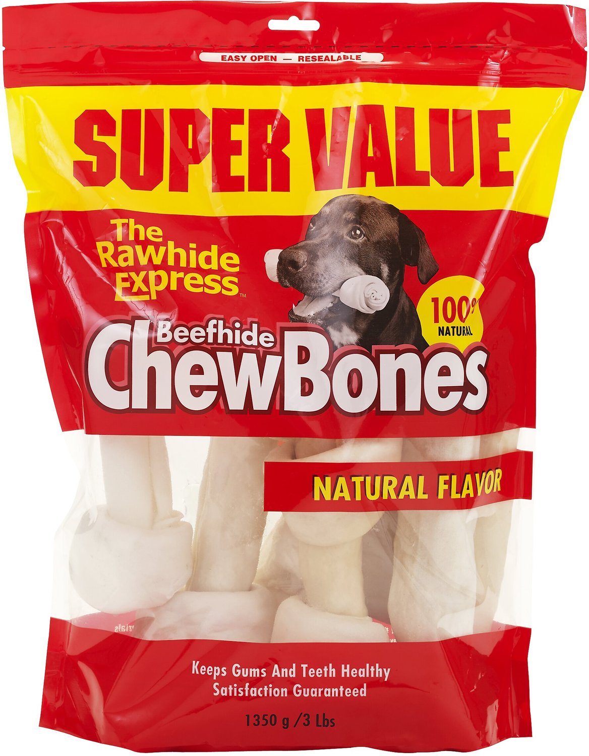 The Rawhide Express Beefhide Chew Bones 