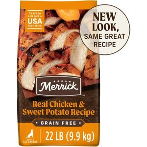 Merrick Real Chicken + Sweet Potato Recipe Grain-Free Adult Dry Dog Food, 22-lb bag