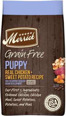 8. Merrick Grain-Free Puppy Chicken and Sweet Potato Recipe