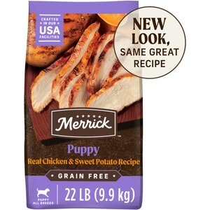 Merrick Grain Free Dry Puppy Food Real Chicken & Sweet Potato Recipe, 22-lb bag