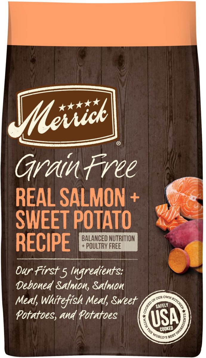 Merrick Grain-Free Chicken-Free Real Salmon & Sweet Potato Recipe