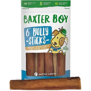 Baxter Boy Bully Stick 6" Dog Treats, 3 count