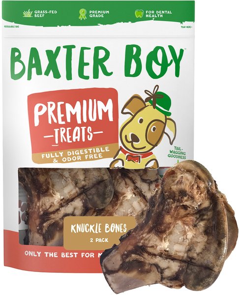 Baxter Boy Premium Beef Knuckle Bone Dog Treats, 2 count slide 1 of 2