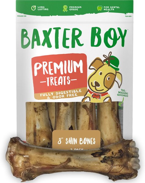 Baxter Boy 8" Beef Shin Bone Dog Treat, 3 count slide 1 of 2