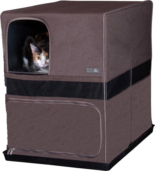 Pet Gear Prp Pawty Space Saver Cat Litter Box Enclosure, Espresso slide 1 of 5