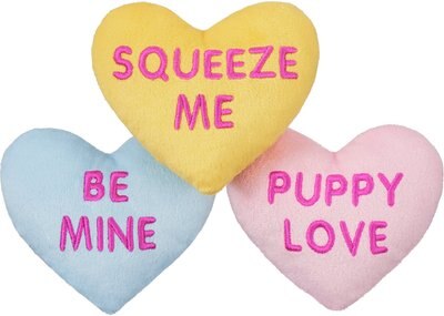 Frisco Valentine's Plush Heart Dog Toy, 3-pack, slide 1 of 1