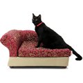 Moots Cleopatra Chaise Lounge Sofa Cat & Dog Bed w/Removable Cover, Medium, Burgundy Red