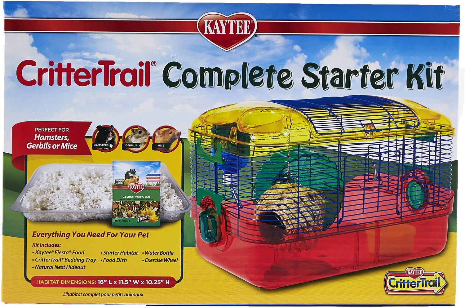Kaytee CritterTrail Small Animal Habitat Bedding Clean cage recyclable Tray