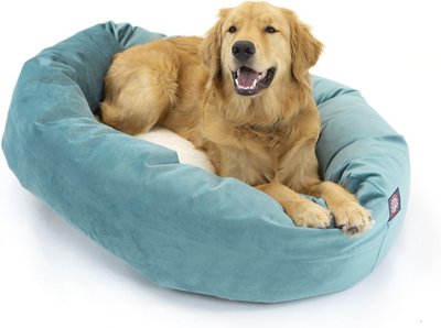 Majestic Pet Velvet Sherpa Bagel Bolster Dog Bed, slide 1 of 1