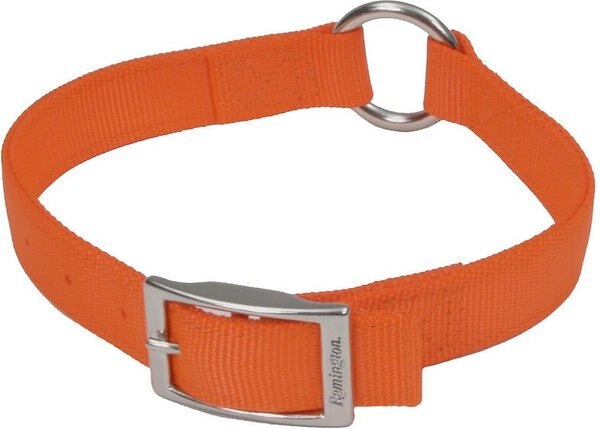 Remington Double-Ply Polyester Safety Center Ring Dog Collar, Safety Orange, 14 to 18-in neck, 1-in wide slide 1 of 3