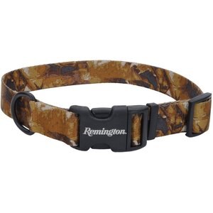 Remington Patterned Polyester Dog Collar, Fallen Leaves, 14 to 20-in neck, 1-in wide