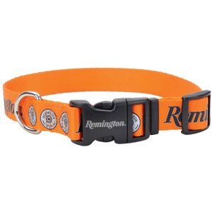Remington Outdoor Lifestyle Reflective Dog Collar, Orange & Grey Shells, 18 to 26-in neck, 1-in wide