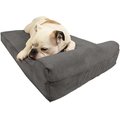 Big Barker Jr. Pillow Top with Headrest Orthopedic Dog Bed, Charcoal Gray, Small