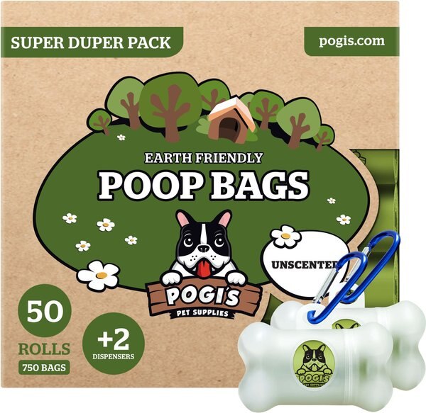 Pogi's Pet Supplies Unscented Poop Bags & Dispensers, 750 count slide 1 of 8