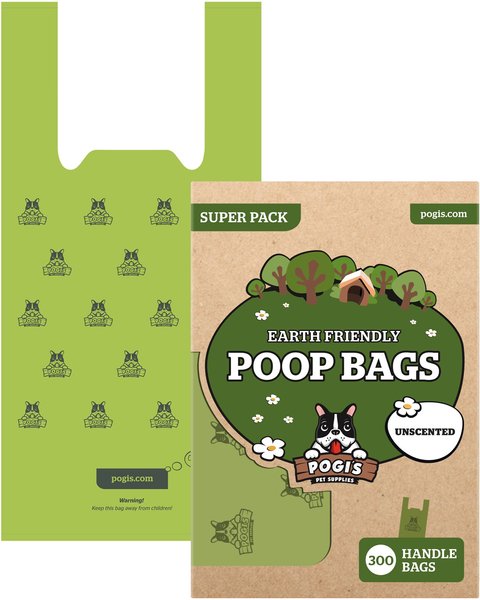 Pogi's Pet Supplies Unscented Easy-Tie Handle Dog Poop Bags, 300 count slide 1 of 7
