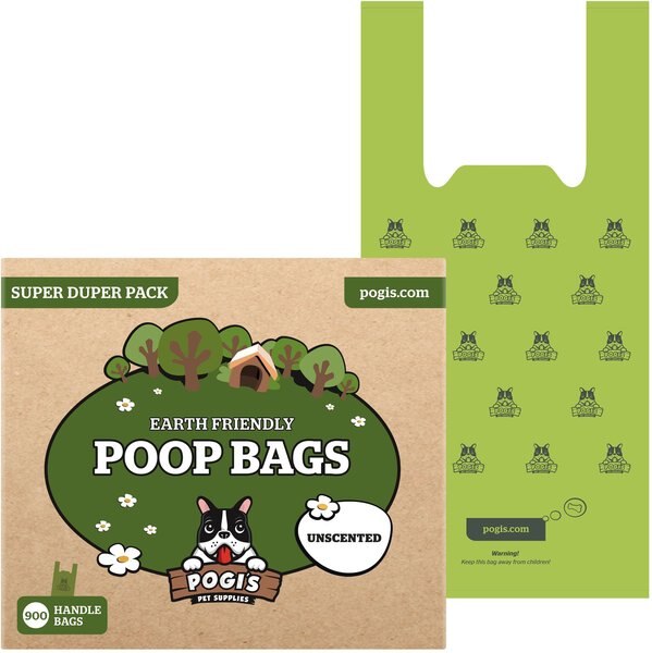 Pogi's Pet Supplies Unscented Easy-Tie Handle Dog Poop Bags, 900 count slide 1 of 7