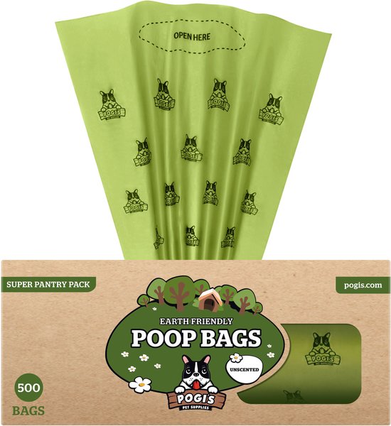 Pogi's Pet Supplies Pantry Pack Poop Bags, Unscented, 500 count slide 1 of 7