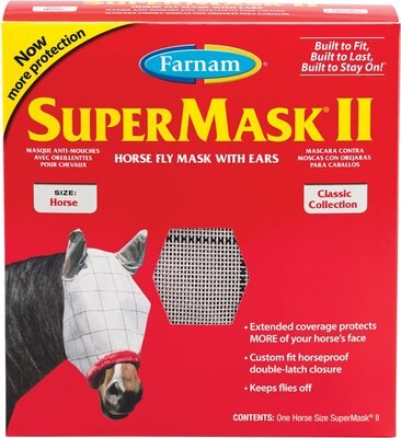 Farnam SuperMask II Horse Fly Mask with Covered Ears, slide 1 of 1