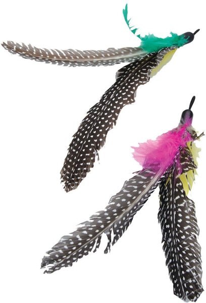 Turbo Flying Teaser Replacement Feather Cat Toy, 2 count slide 1 of 3