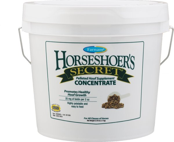 Farnam Horseshoer's Secret Pelleted Hoof Supplement Concentrate, Promotes Healthy Hoof Growth in Horses 3.75-lbs. slide 1 of 7